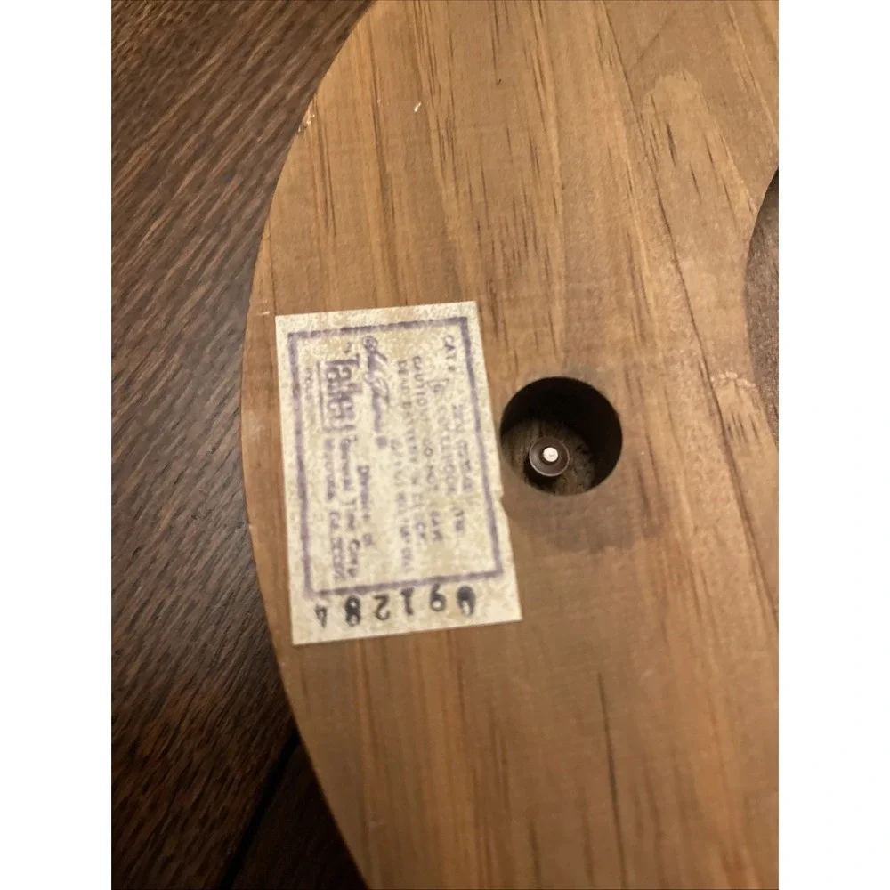 Vintage Seth Thomas Round Wooden Clock Working Condition!